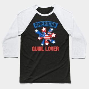American Quail Lover Baseball T-Shirt